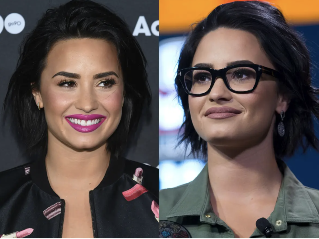 demi lovato gafas pasta negra