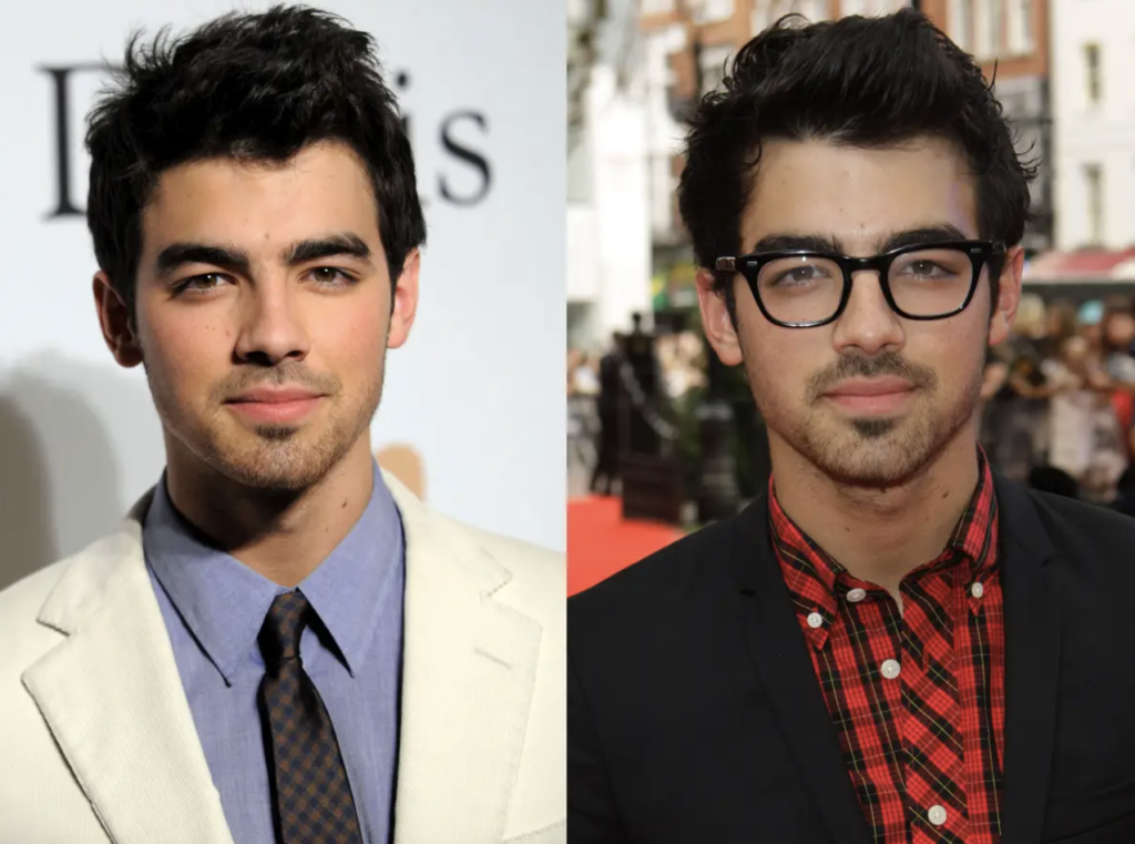 joe jonas gafas pasta negra